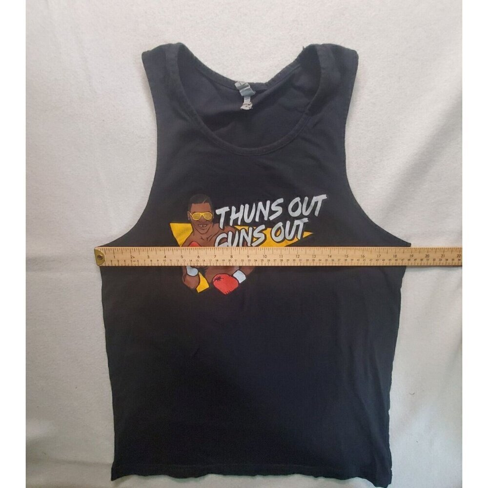 Mike Tyson Thuns Out Guns Out Mens Black Tank Top Graphic Shirt Sports Sz M Tee - Picture 4 of 7